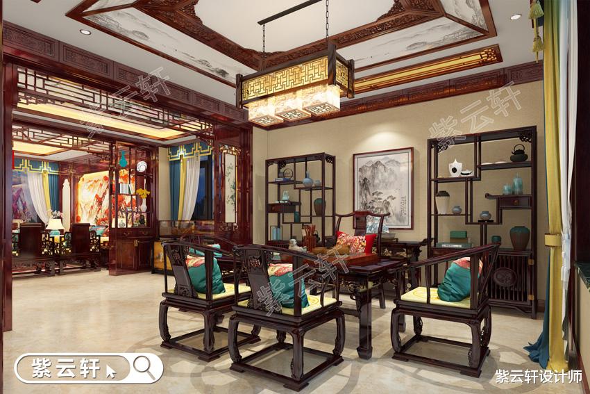 分享210㎡中式别墅装修设计,全屋轻奢古典,极具雅韵