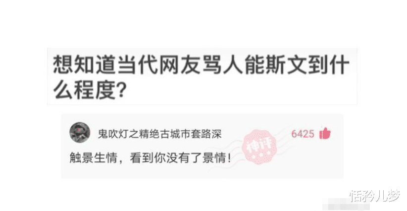 “网友骂人能斯文到什么程度?”