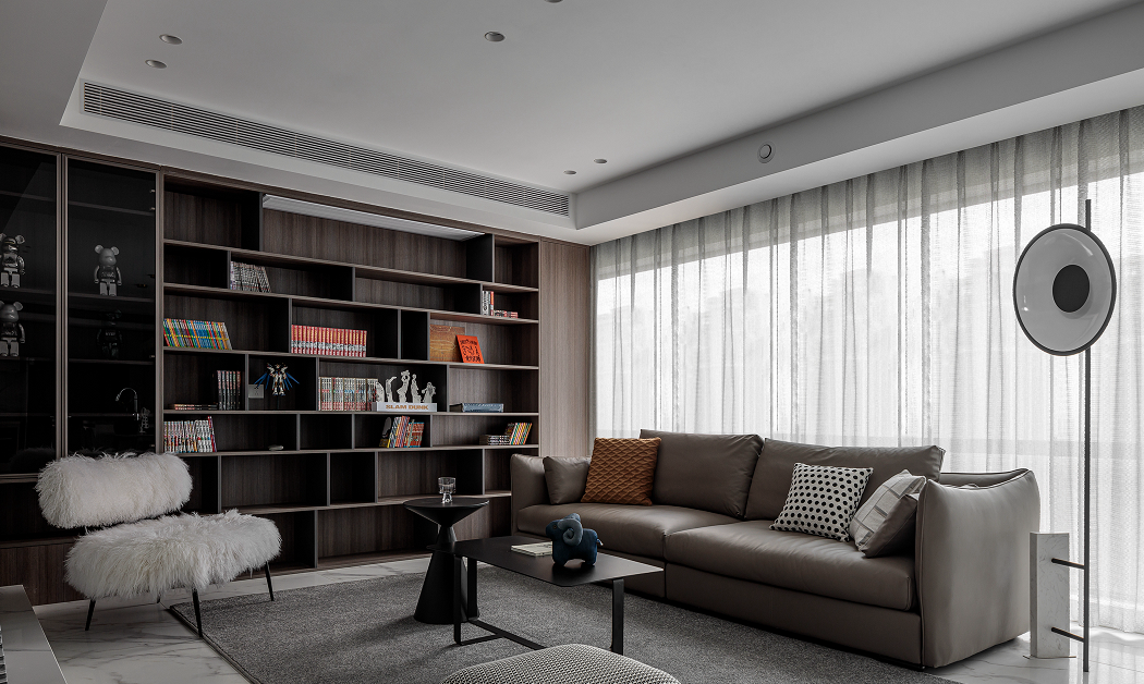 灰阶、大理石、木作:这个160m2简约现代之家,竟然可以如此酷!