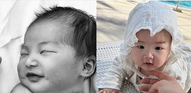 朱珠|朱珠丈夫晒照亲吻女儿，小公主罕见露笑容已无梨涡，豪宅装修简约