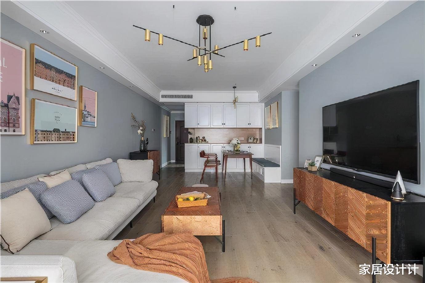 精致轻奢感超强的北欧风设计完工，亲朋好友入户就直夸好看极了