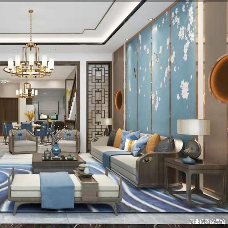 新中式客厅设计|亦古亦今的层次之美