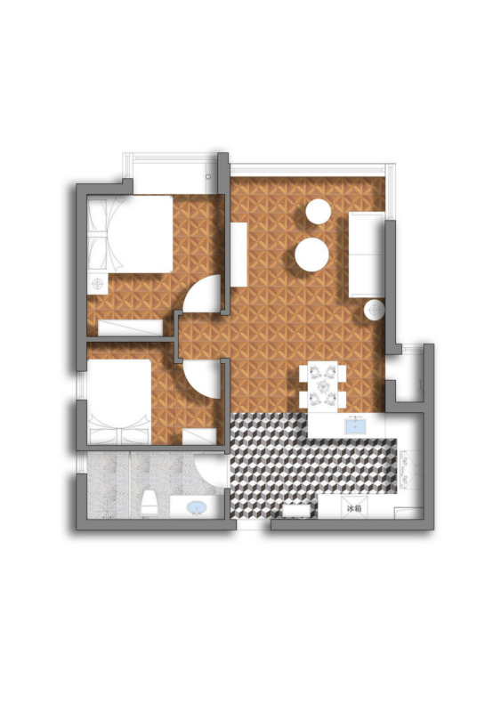 重庆90后创意业主库房改民宿,60㎡空间多彩又缤纷,看完超想住!