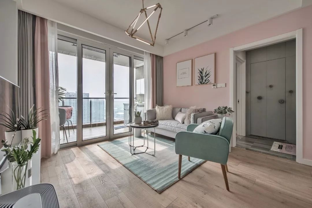 80㎡简约北欧,粉而不腻,恬淡浪漫,浪漫情趣又简约舒适