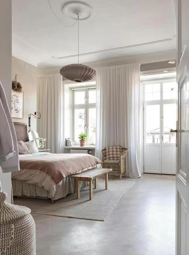 就想要一个这样的家:温柔米色搭配藤编家具,清新明亮,令人向往