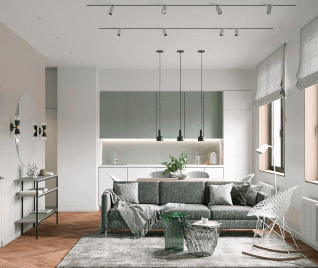 户型紧凑，客厅面积小？学她家64㎡这样设计，颜值高又通透！