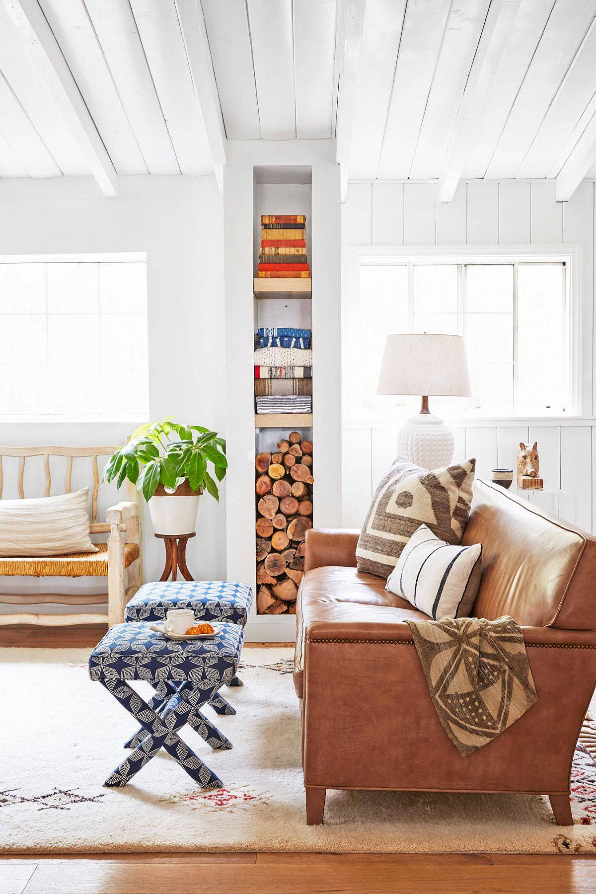 海滩风格的小客厅：15个欢快多彩的休闲区