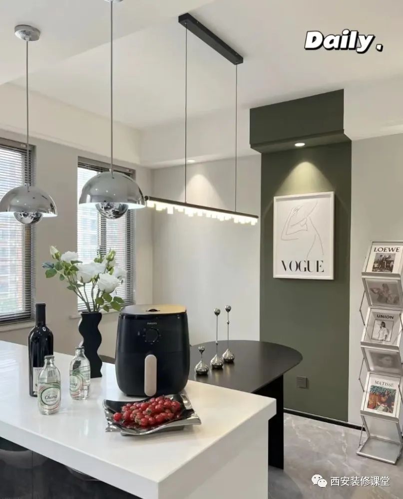 105㎡卧室变餐厅,开放餐厨成就简洁婚房