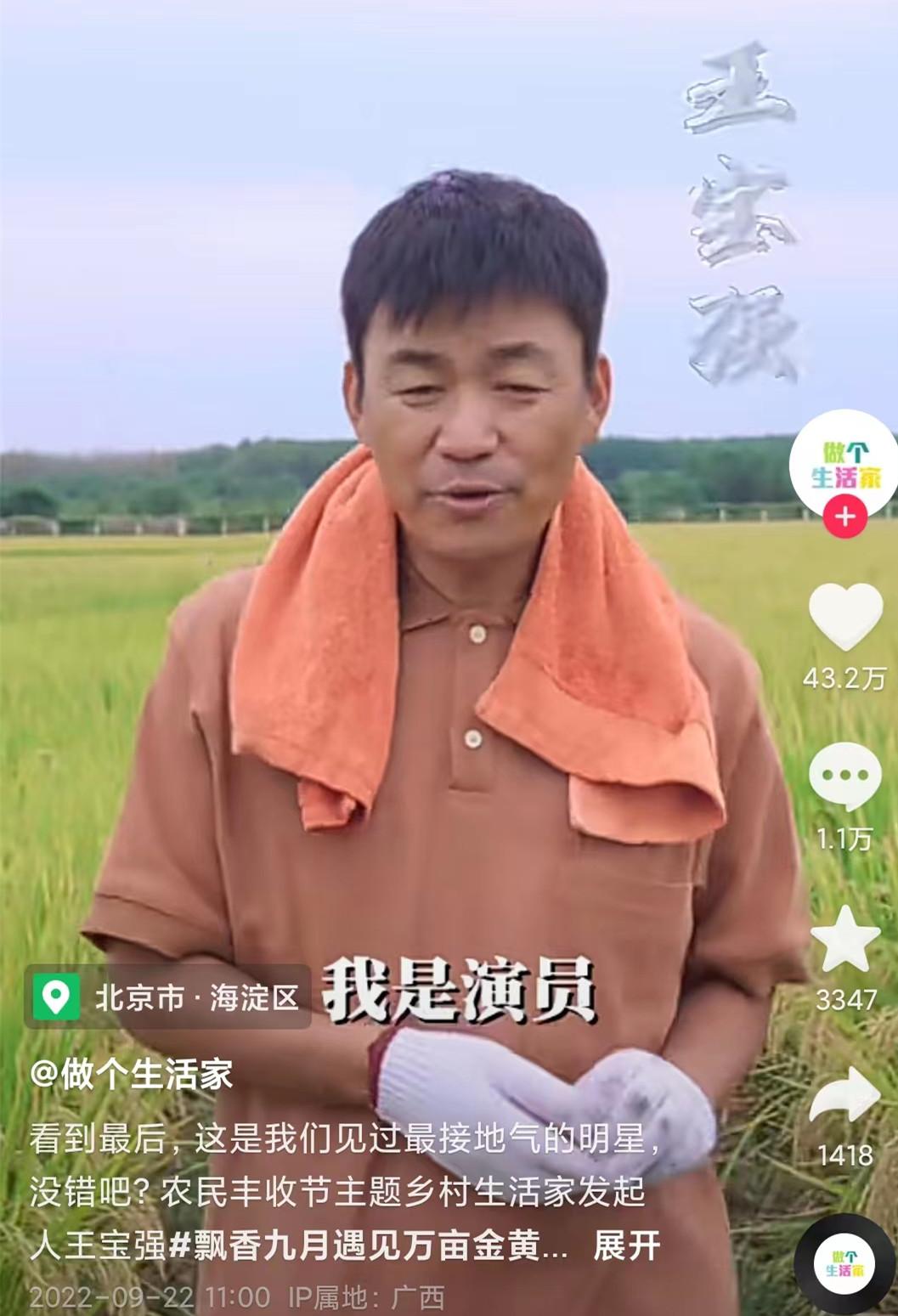 王宝强|王宝强割稻谷,动作娴熟自称地道农民,女友蹲地帮忙不嫌脏