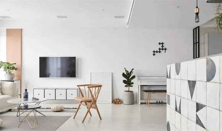 95㎡北欧风三居室,10万全包实在清爽有个性,无主灯设计点个赞