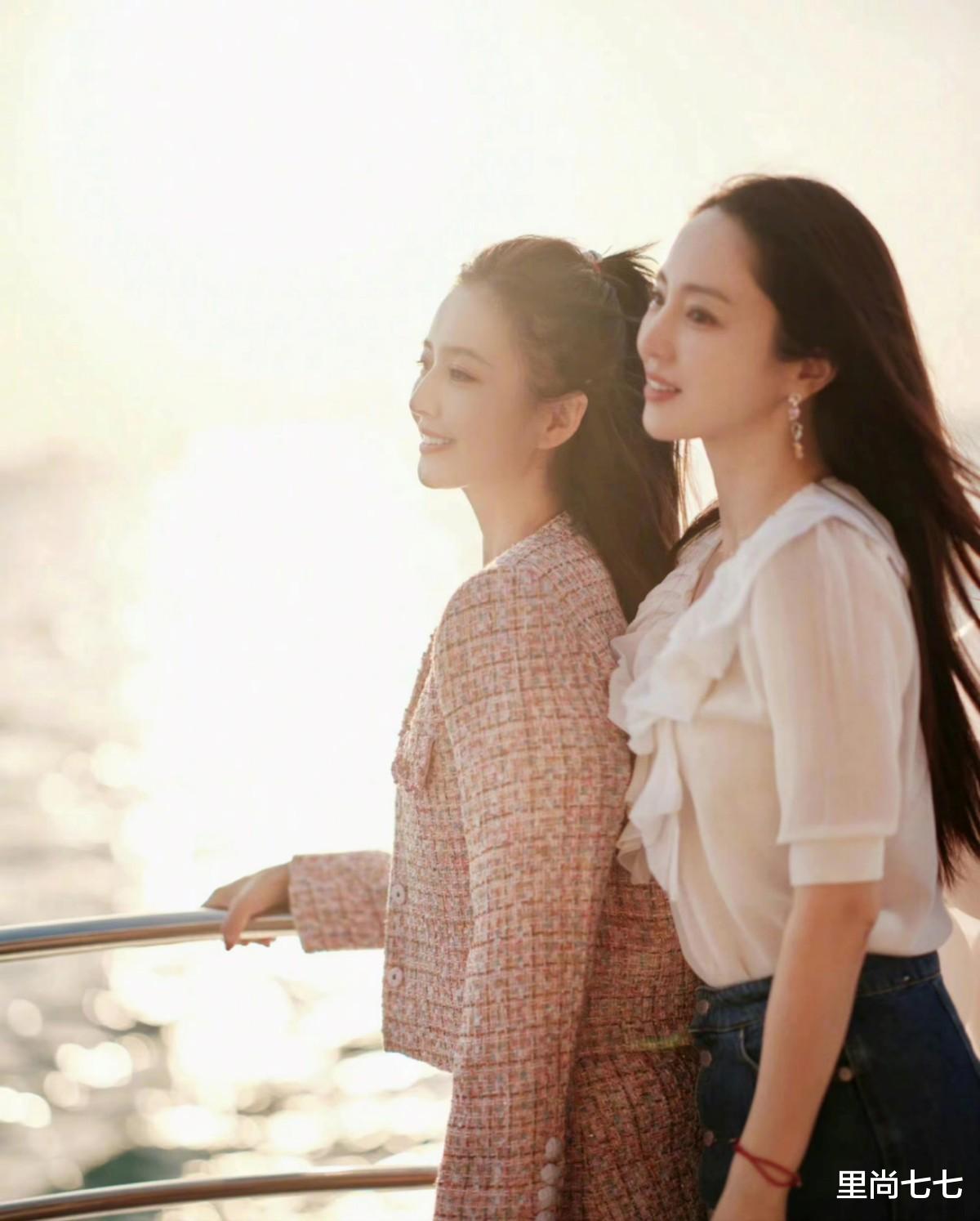 周子瑜|佟丽娅偶像包袱太重，度假还穿这么正式，秀胸又秀腿却没董璇自然