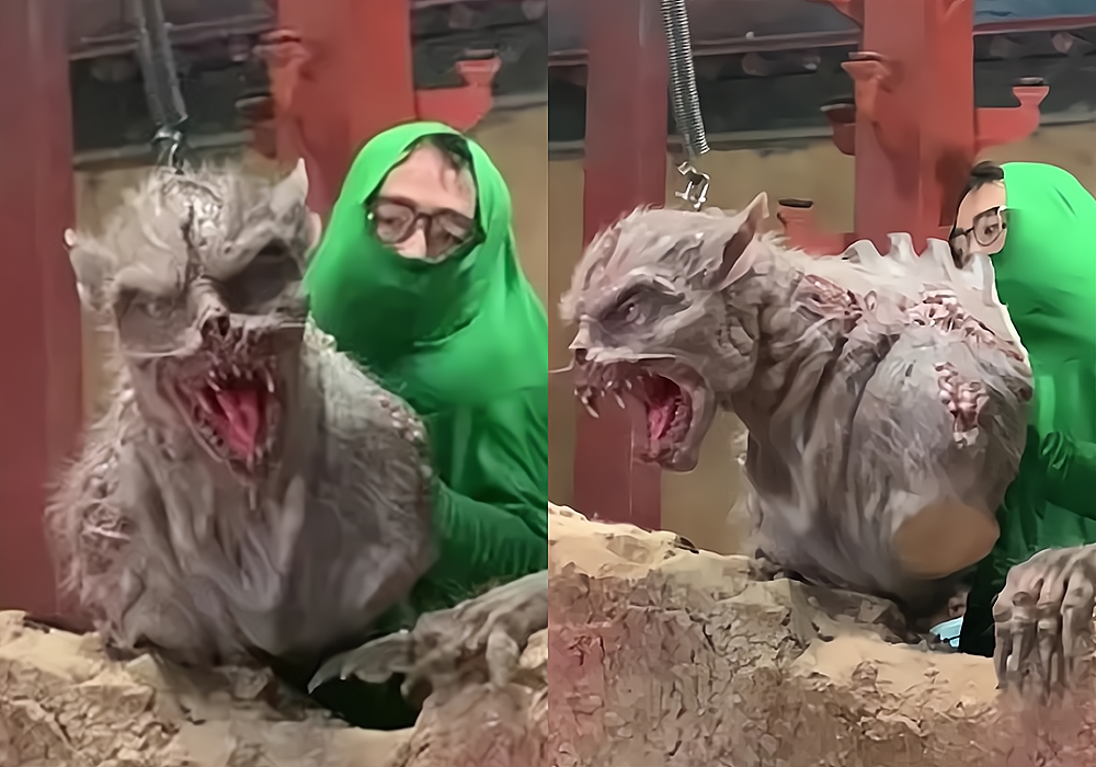 花絮|《昆仑神宫》幕后拍摄花絮,食罪巴鲁好逼真,棚内拍雪山可以理解