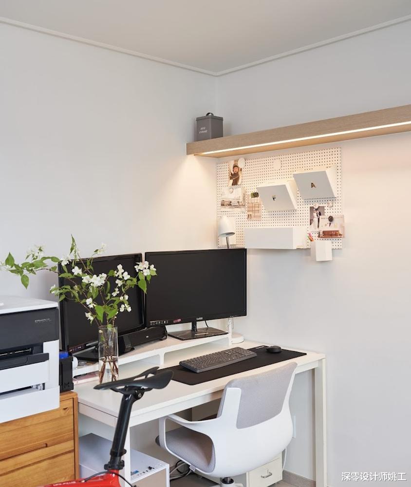 客厅大面积改小+砌半墙门洞，氛围好似庭院，住着一家三口其乐融融