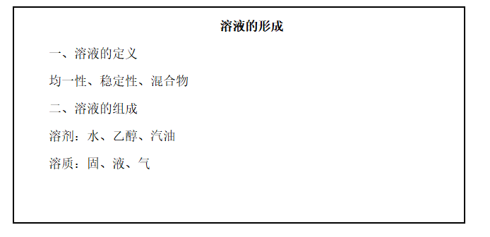 教师|2022湖南教师招聘考试：《溶液的形成》教案