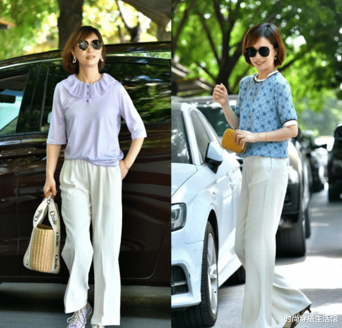 上了年纪的女人，出门少穿“黑白灰”！今年流行这样穿，优雅高级