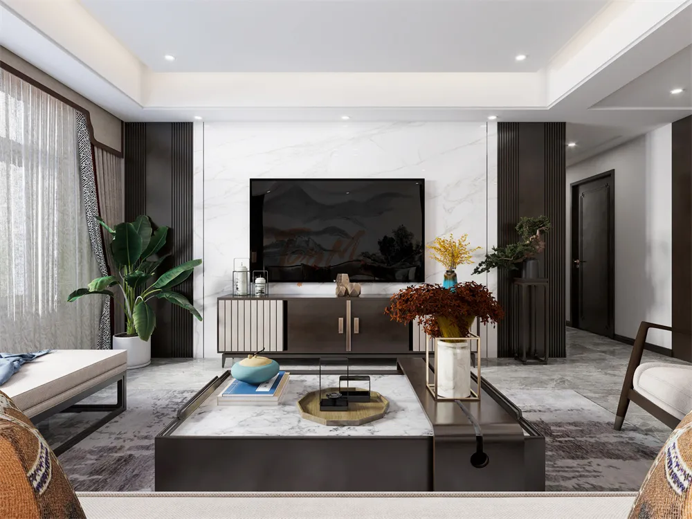 【鲁班装饰】滇池名门135㎡新中式，品生活底蕴