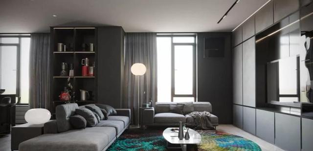 “黑白灰”的装修,用什么颜色的窗帘更好看?