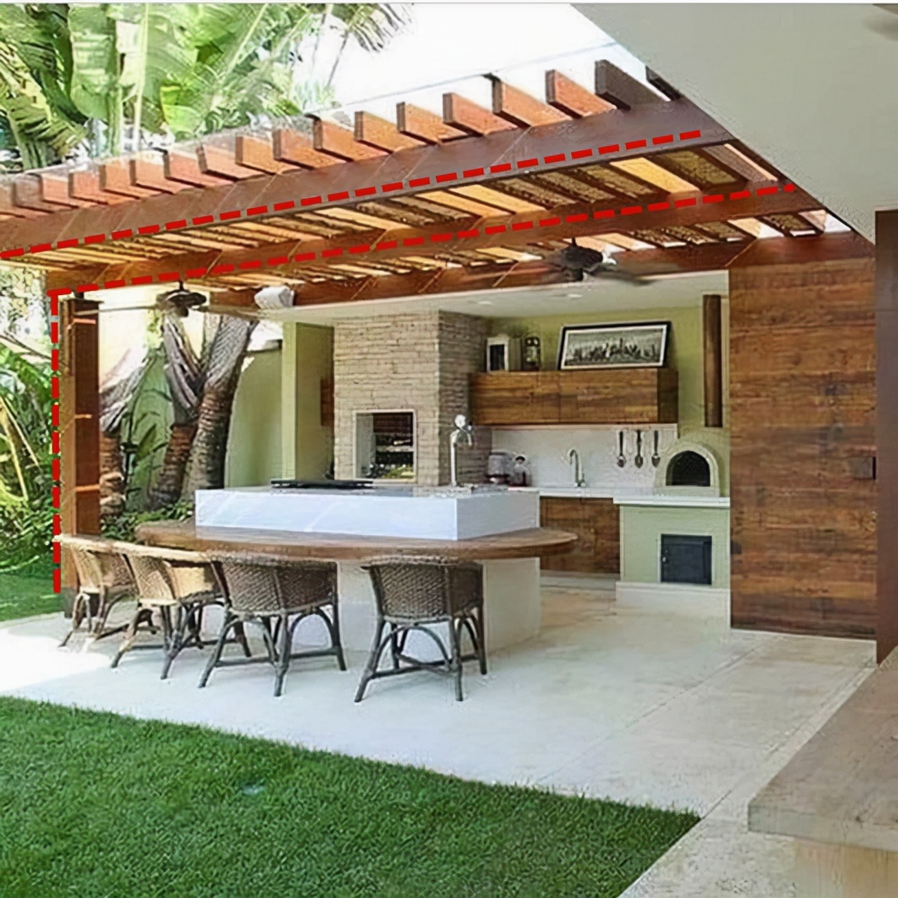 要是有个院子，我也这样装：卡座一体式凉亭，纳凉聊天想想就幸福