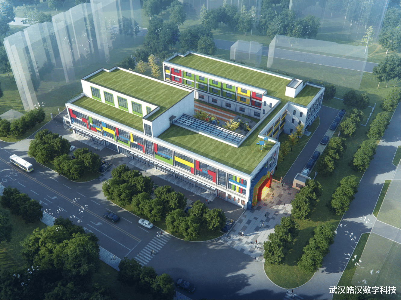 【项目】幼儿园效果图二: 某幼儿园建筑设计