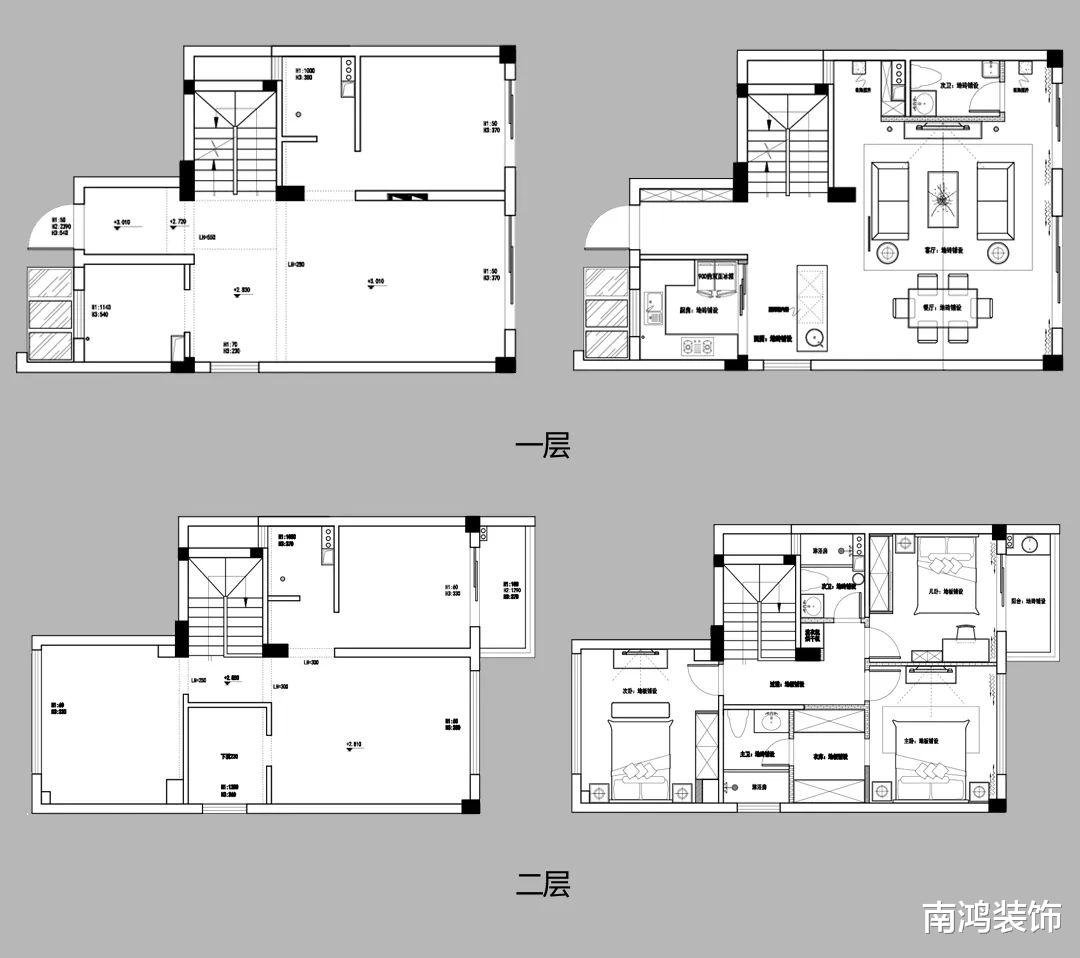 143㎡现代风排屋,灰色外壳下的精致与舒适