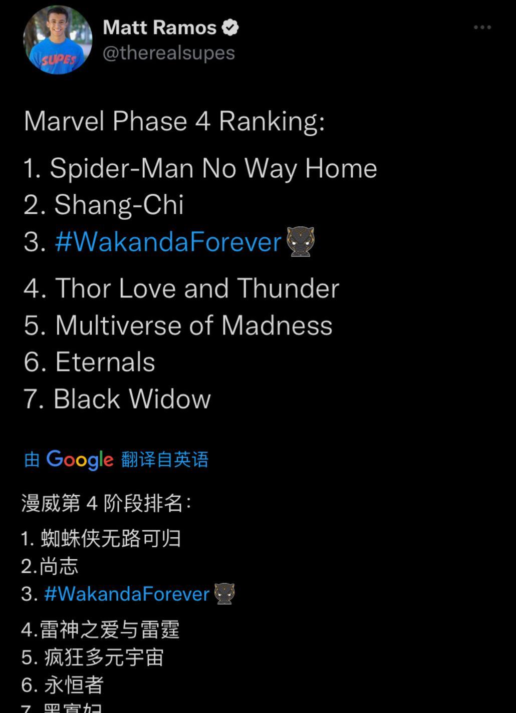 电影|《黑豹2》首波媒体评价出炉，外网博主：电影在第四阶段排第三！