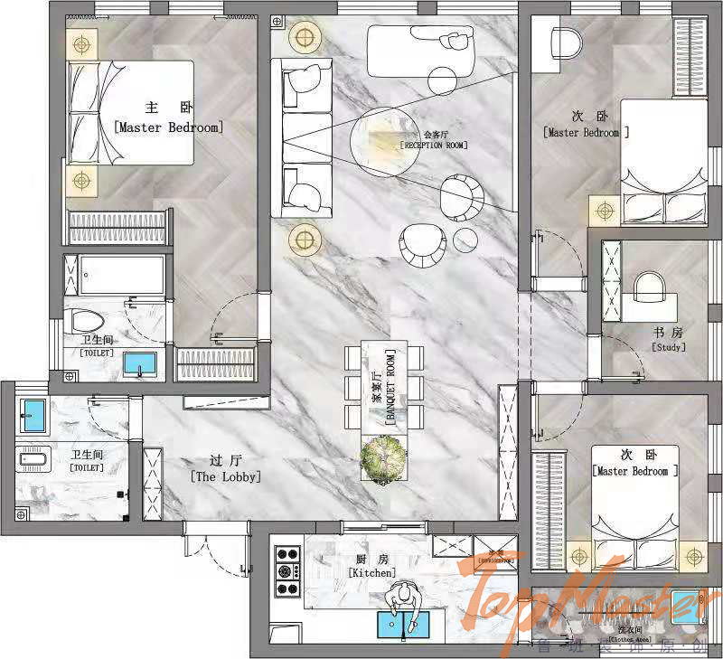 【鲁班装饰】实力心城140㎡现代风格,独立美