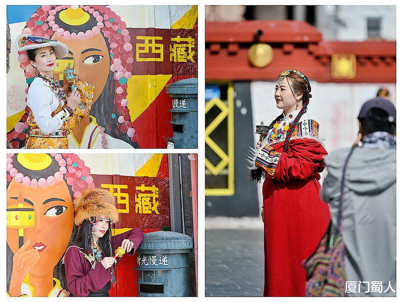 拉萨|拉萨街头美女如云，裹上藏服演绎最炫民族风
