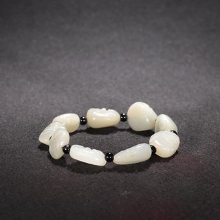 玉雕|旧藏-和田玉雕罗汉原石手串