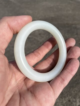 和田玉籽料|一级白玉手镯