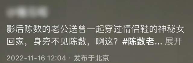 陈数|陈数老公再被曝出轨!深夜与神秘女约会送其回家,两人曾穿情侣鞋