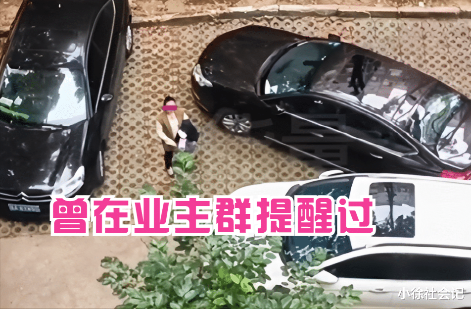 苏州女子霸占小区多个车位,被其他业主给教训,早上出车着急了