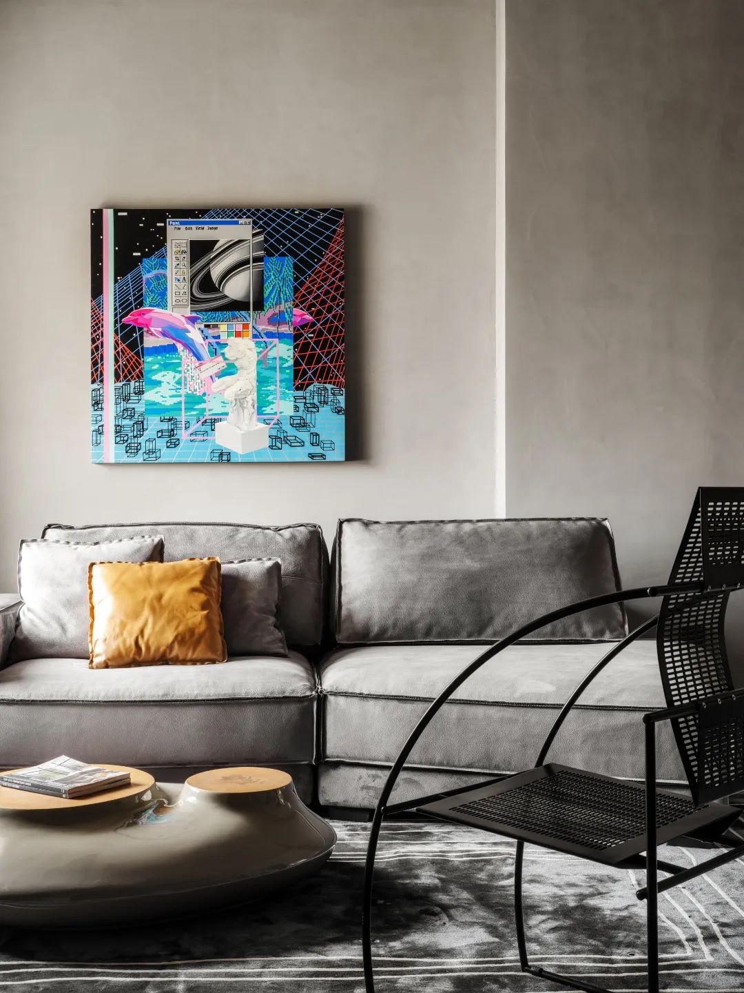 高级灰装修灵感丨800㎡摩登潮玩别墅,把家装成艺术馆