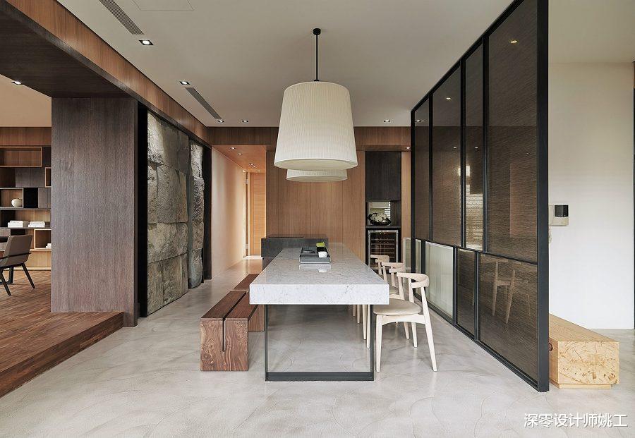 退休夫妇晒出自己的晚年公寓，148㎡4室改3室，胡桃木贯穿全屋