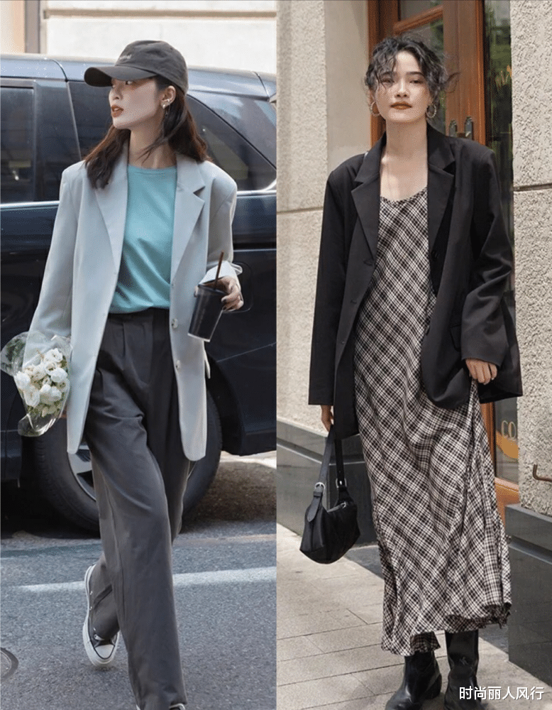 西装|秋天西装这么穿更有时尚感，既能满足通勤需求，还能藏肉让你显瘦