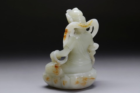 和田玉籽料|和田玉籽料“枣红皮 北方多闻天王