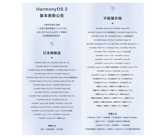 harmonyos|华为向多款机型用户推送HarmonyOS 2重要更新，多项功能升级