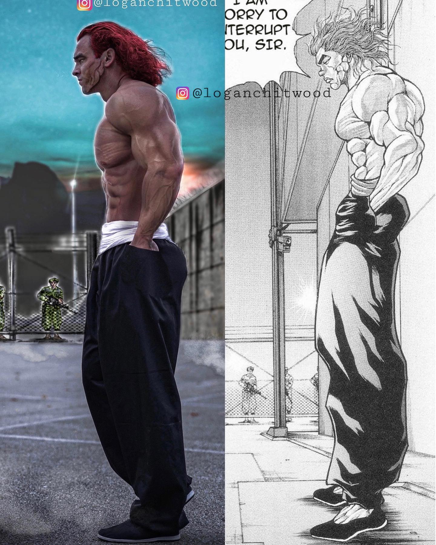 范马勇次郎|外国人cos《刃牙》范马勇次郎,这个肌肉量简直就是完美重现