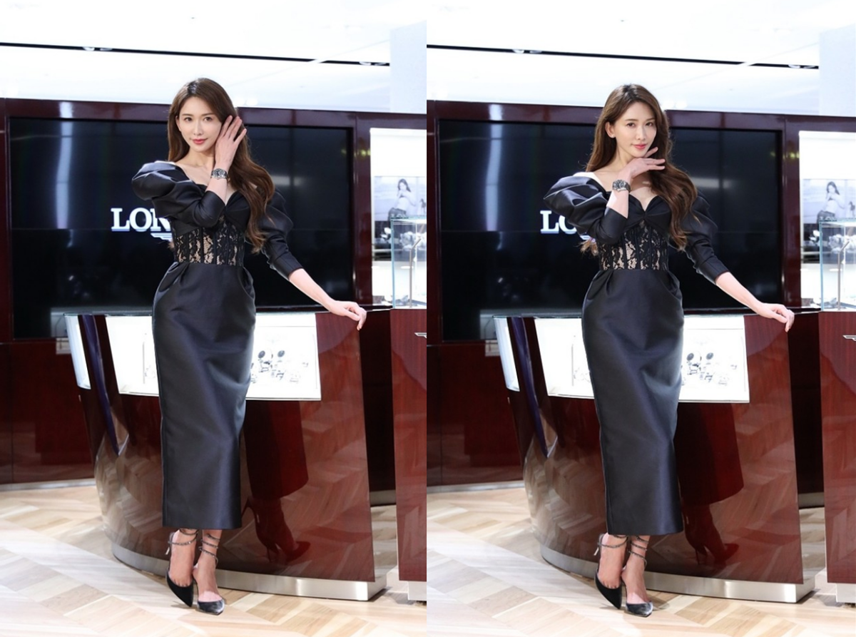 林志玲|林志玲真是“气质感美女”，一袭黑裙妩媚优雅，生图状态也很美