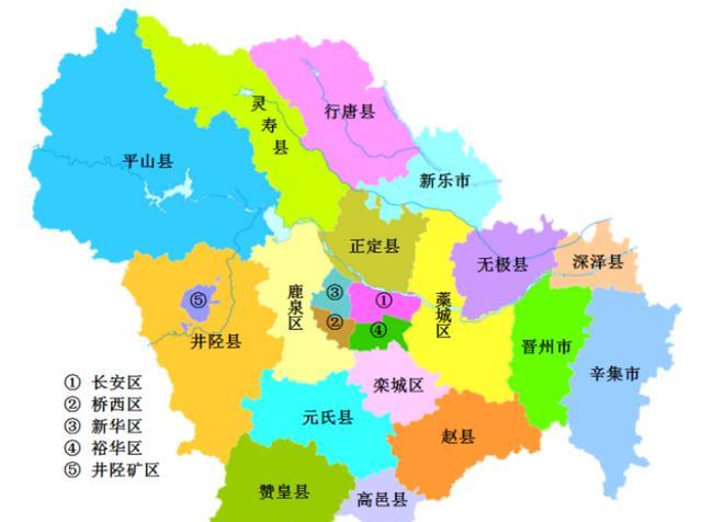 石家庄分区地图图片