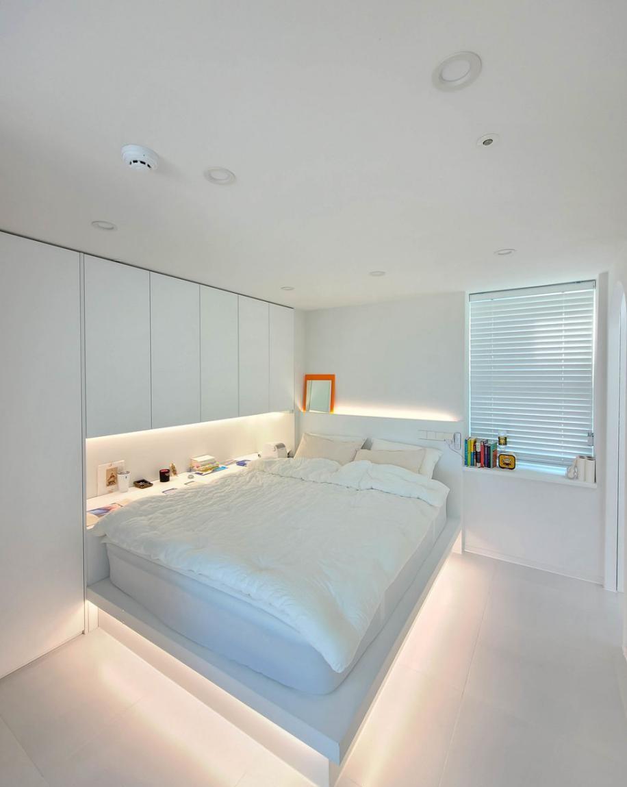 50㎡跃层公寓，装修“简”过头了！全屋刷大白墙，悬空书房很过瘾