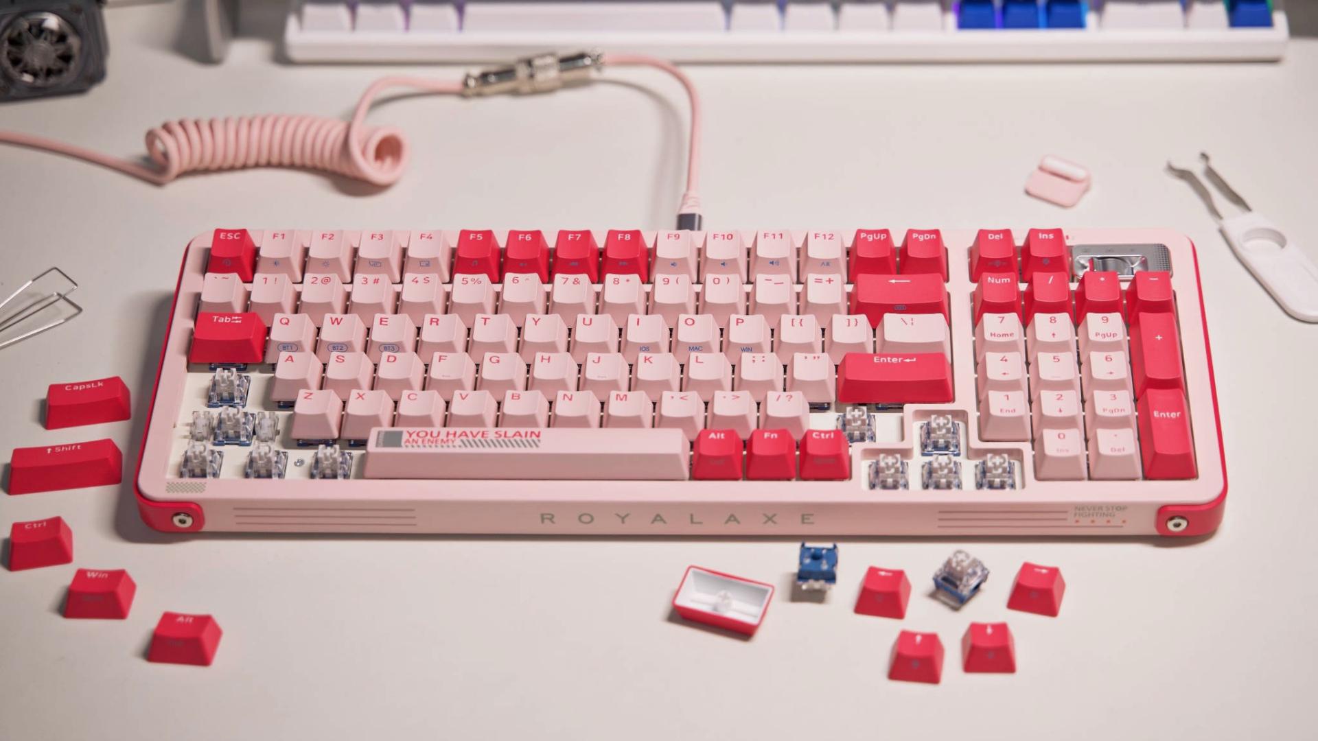 机械键盘|尊贵猛男粉，御斧Y98三模机械键盘体验