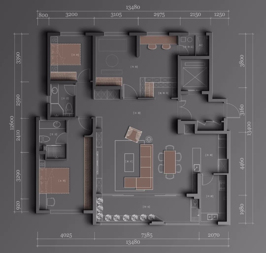 151㎡ 现代奶油风,一隅安宁