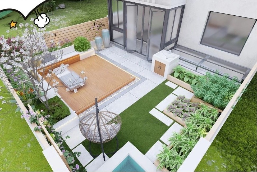 小庭院如何打造?这种清新雅致,格调高雅的现代庭院,你心动了吗