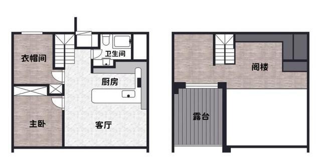 90顶楼,上下2层还带阁楼、露台,小夫妻俩装修下住也太爽了!