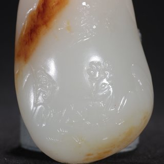 和田玉籽料|回流-和田玉籽料“福寿、连年有余”把件