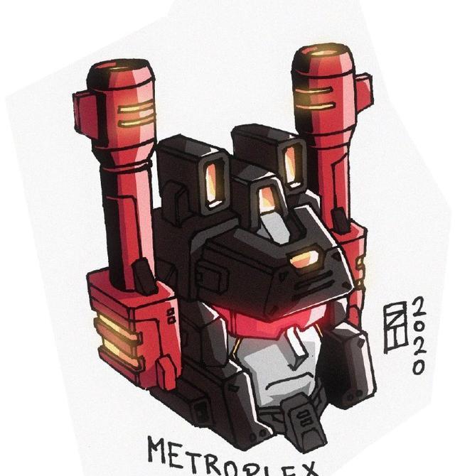 |变形金刚头像插画,恐龙勇士一眼就能认出