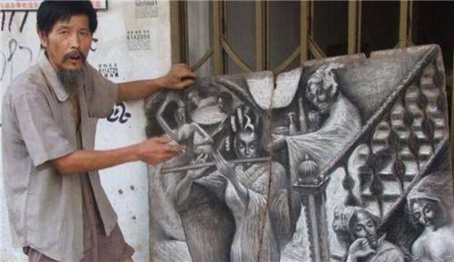 徐荣|江西拾荒老人专注绘画40年，妻子绝望携子离开，专家：画得一般