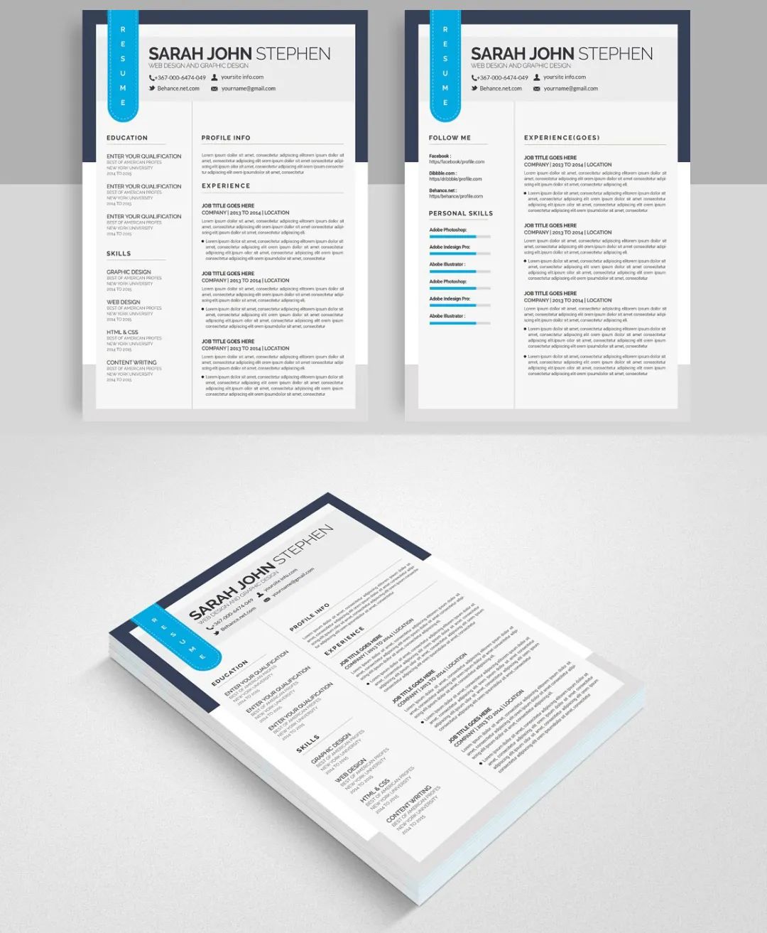 国外简历设计欣赏!加点儿设计感