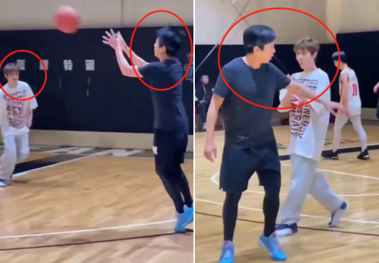 撒贝宁|撒贝宁邓超私下打篮球！动作卖力脸色通红，穿马甲坐地上不嫌脏