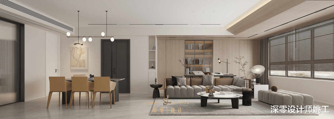 看了那么多装修,还是这个136㎡让人印象深刻,大横厅装出3功能区